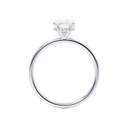 1.0 CT Oval Lab-Grown Diamond Hidden Halo Engagement Ring 4