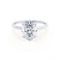 Load image into Gallery viewer, 1.50 CT Oval Lab Grown Diamond Hidden Halo Engagement Ring - Timeless Elegance
