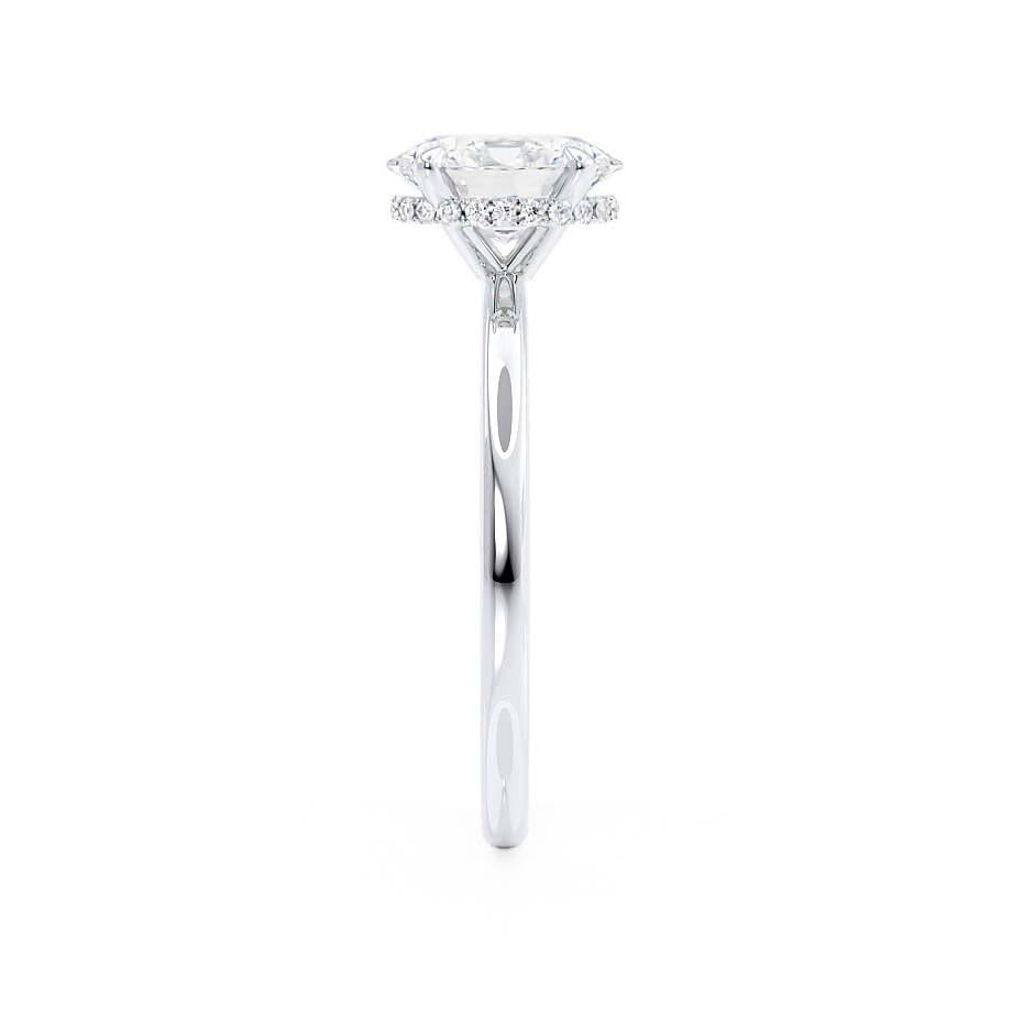 1.0 CT Oval Lab-Grown Diamond Hidden Halo Engagement Ring 3