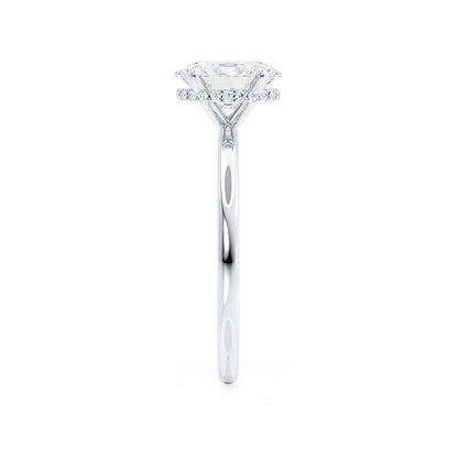 1.0 CT Oval Lab-Grown Diamond Hidden Halo Engagement Ring 3