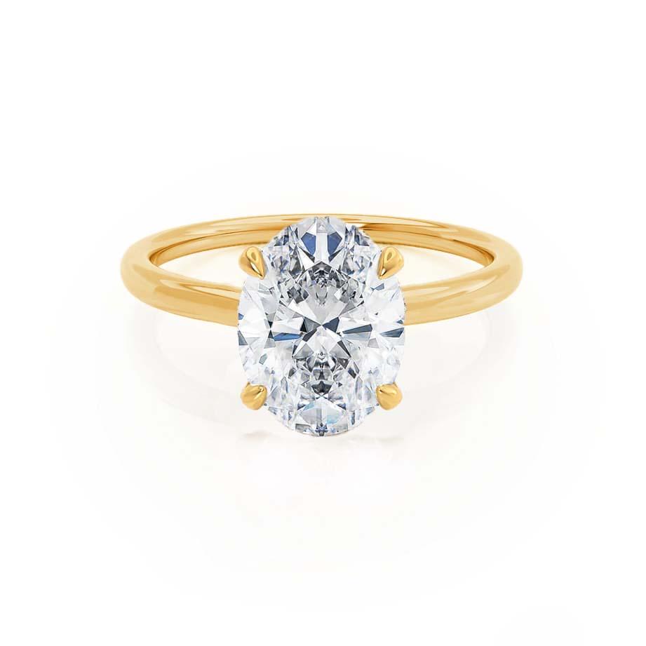 1.20 CT Oval Lab-Grown Diamond Hidden Halo Engagement Ring 1