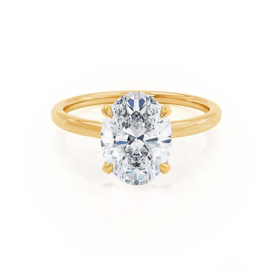 1.20 CT Oval Lab-Grown Diamond Hidden Halo Engagement Ring