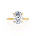 Load image into Gallery viewer, 1.20 CT Oval Lab-Grown Diamond Hidden Halo Engagement Ring
