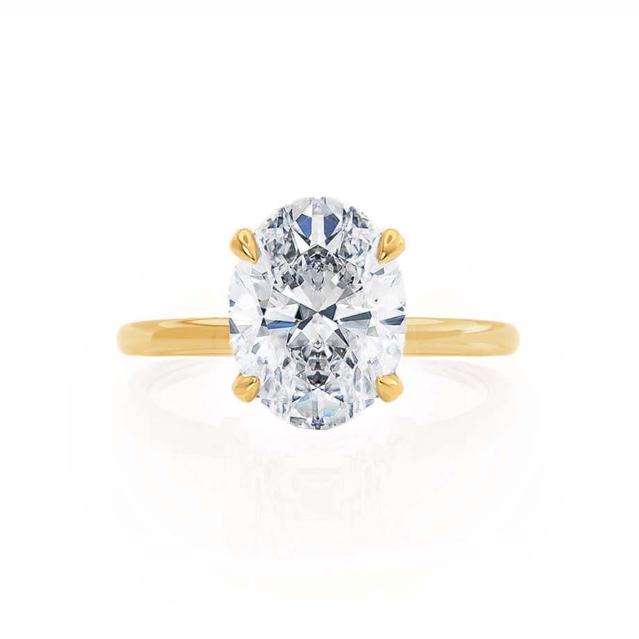 1.20 CT Oval Lab-Grown Diamond Hidden Halo Engagement Ring 3