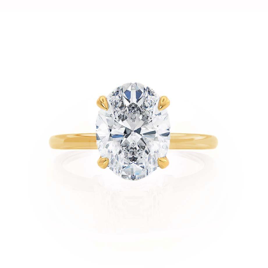 1.20 CT Oval Lab-Grown Diamond Hidden Halo Engagement Ring