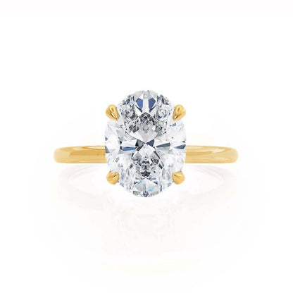 1.20 CT Oval Lab-Grown Diamond Hidden Halo Engagement Ring 3