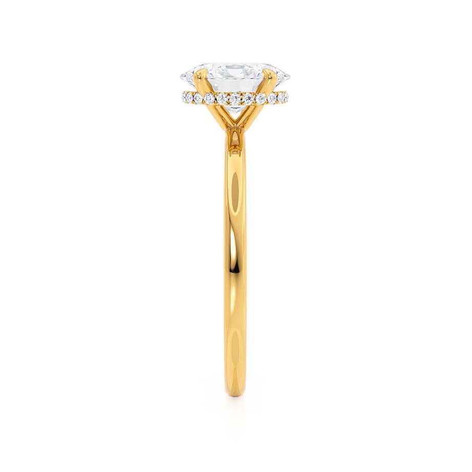 1.20 CT Oval Lab-Grown Diamond Hidden Halo Engagement Ring 4