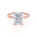 Load image into Gallery viewer, 1.20 CT Radiant Lab-Grown Diamond Hidden Halo Engagement Ring
