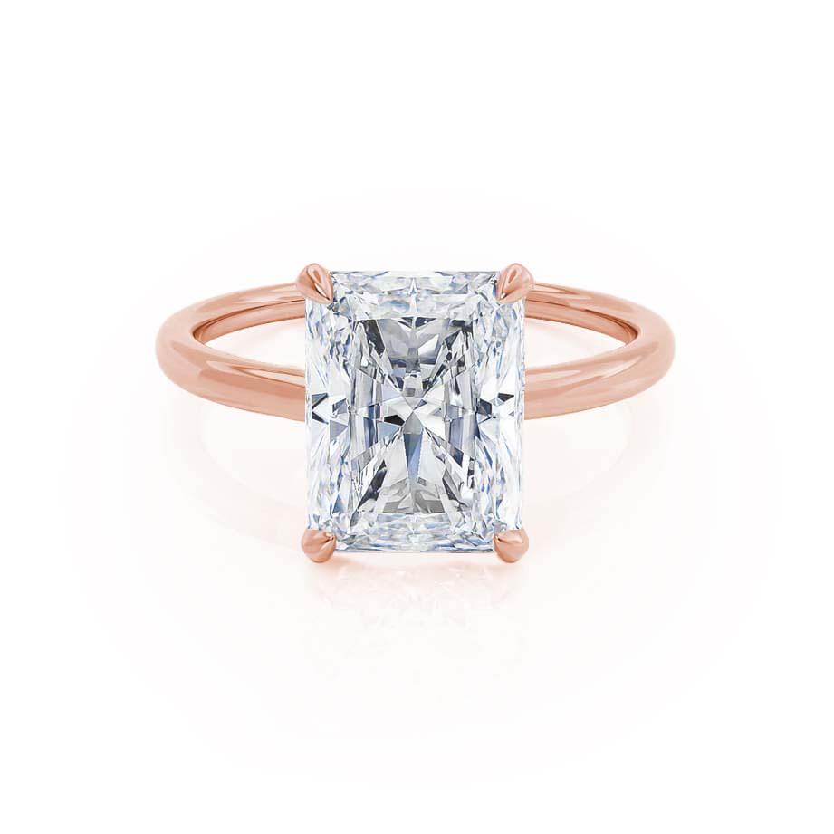 1.20 CT Radiant Lab-Grown Diamond Hidden Halo Engagement Ring