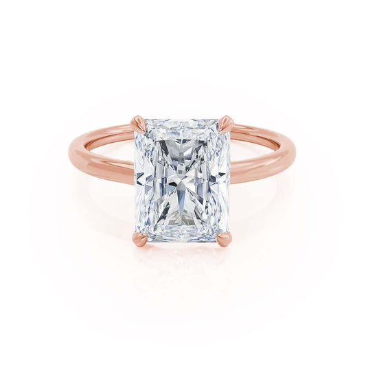 1.20 CT Radiant Lab-Grown Diamond Hidden Halo Engagement Ring