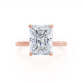 Load image into Gallery viewer, 1.20 CT Radiant Lab-Grown Diamond Hidden Halo Engagement Ring
