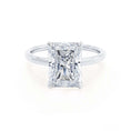 Load image into Gallery viewer, 2.0 CT Radiant-Cut Lab-Grown Diamond Hidden Halo Engagement Ring
