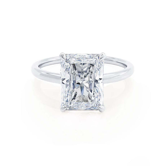 2.0 CT Radiant-Cut Lab-Grown Diamond Hidden Halo Engagement Ring