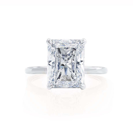 1.50 CT Radiant Lab-Grown Diamond Hidden Halo Engagement Ring