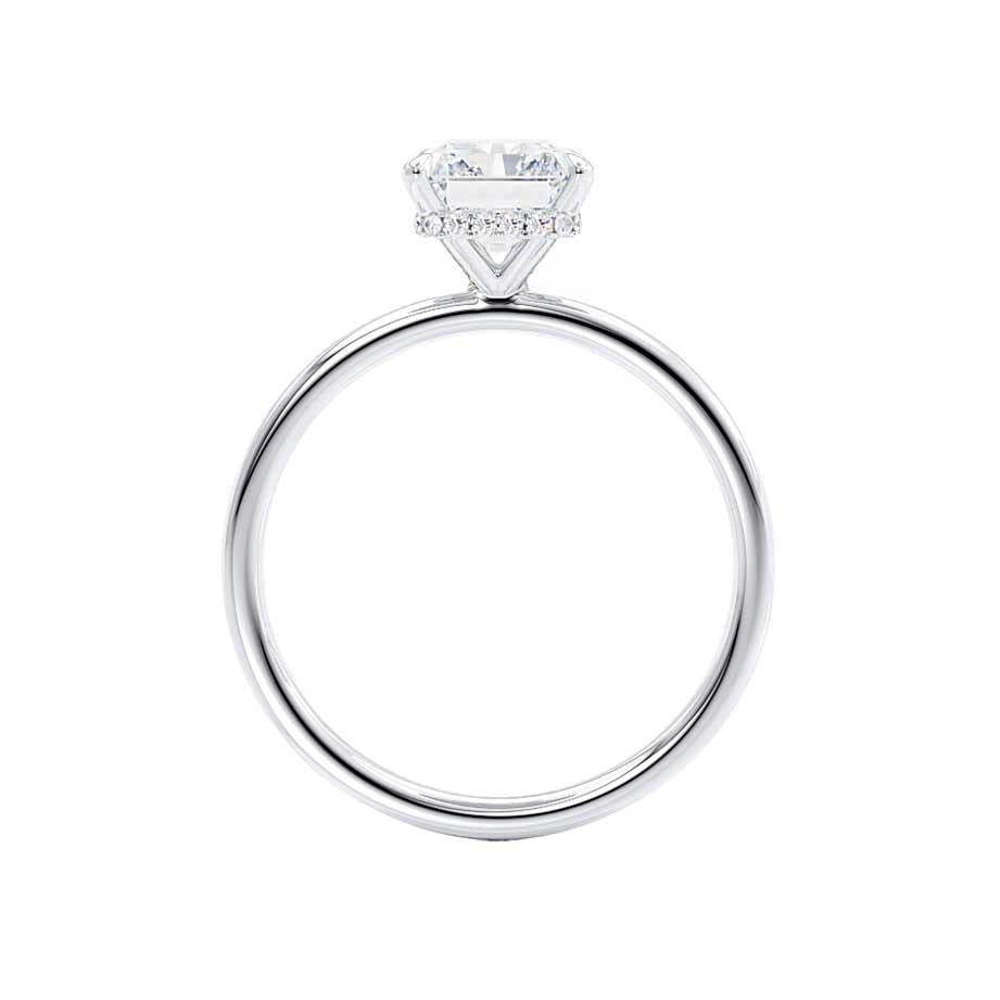 1.20 CT Emerald Cut Lab Grown Diamond Hidden Halo Engagement Ring 5