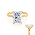 Load image into Gallery viewer, 1.20 CT Radiant Cut Lab Grown Diamond Hidden Halo Engagement Ring
