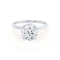 Load image into Gallery viewer, 1.0 CT Round Lab Grown Diamond Hidden Halo Engagement Ring 1
