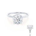 Load image into Gallery viewer, 1.0 CT Round Lab Grown Diamond Hidden Halo Engagement Ring 5
