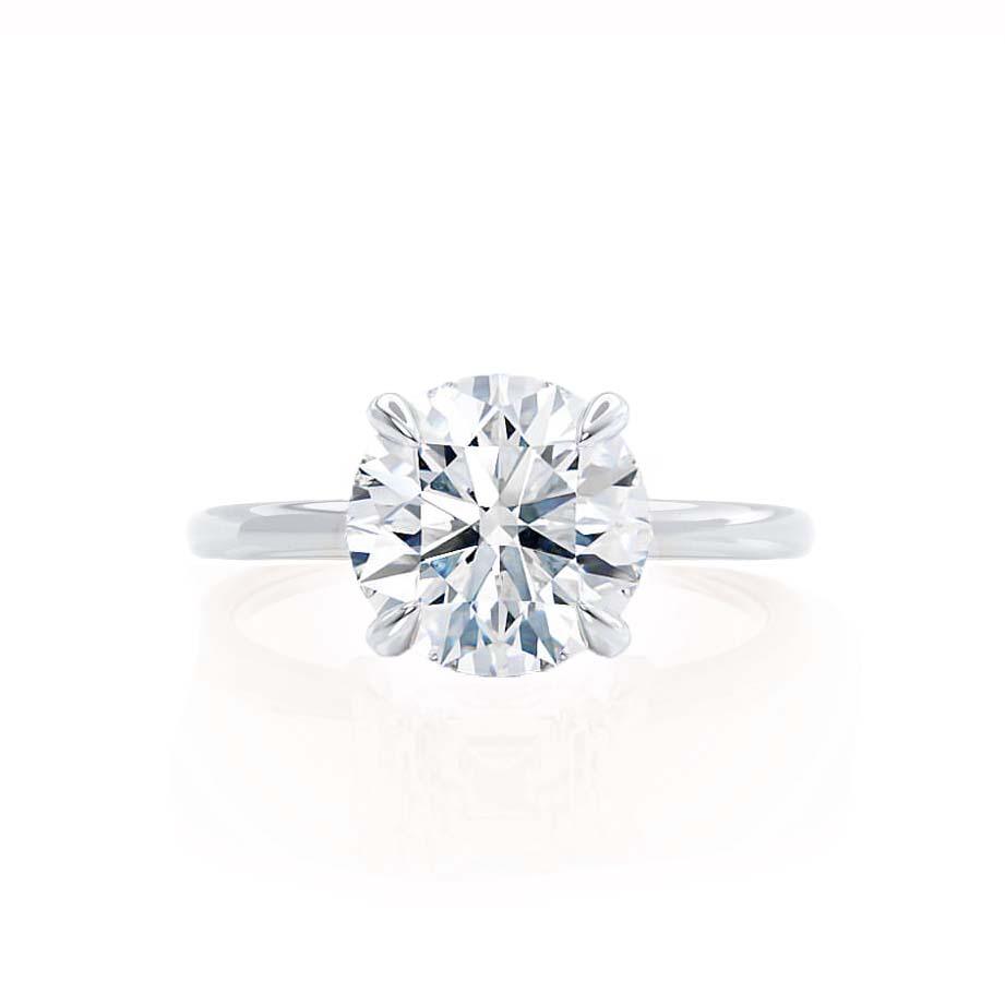 1.50 CT Round Lab-Grown Diamond Hidden Halo Engagement Ring – Timeless Elegance.