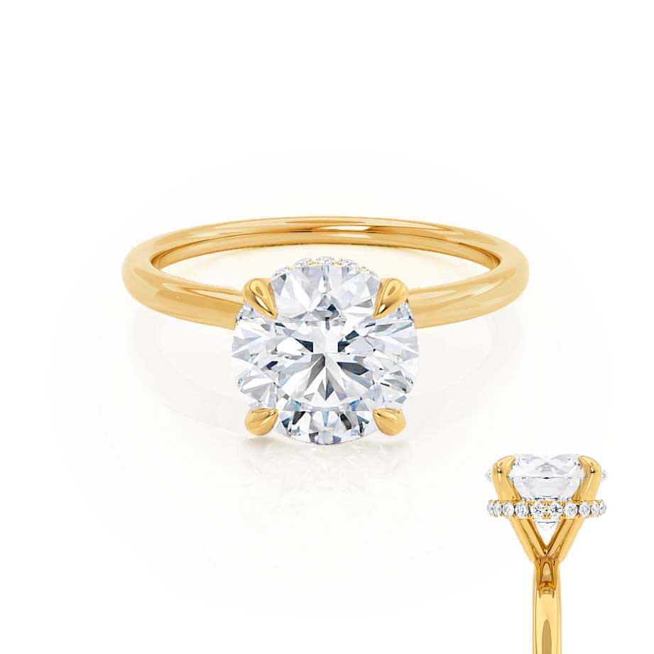 1.20 CT Round Lab-Grown Diamond Hidden Halo Engagement Ring 2