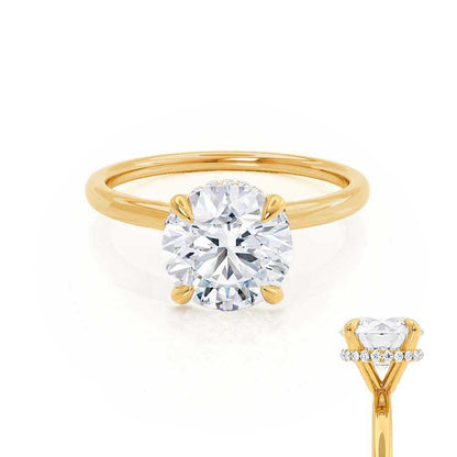 1.20 CT Round Lab-Grown Diamond Hidden Halo Engagement Ring 2