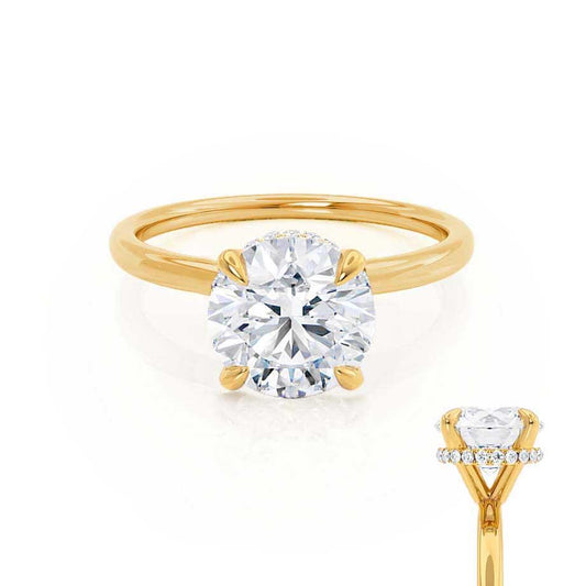 1.20 CT Round Lab-Grown Diamond Hidden Halo Engagement Ring