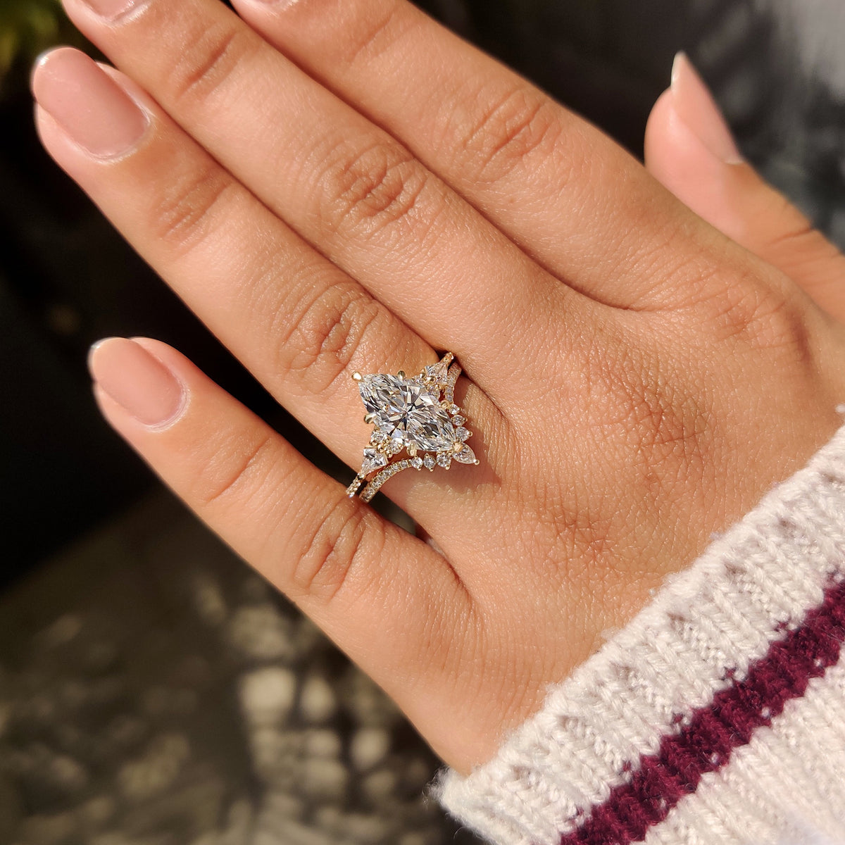Solitaire Cathedral- 1.8 CT Cushion Lab Grown Diamond Wedding Band