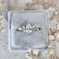 Load image into Gallery viewer, 1 CT Pear Lab-Grown Diamond Cluster Engagement Ring
