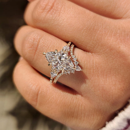 Solitaire Cathedral- 1.8 CT Cushion Lab Grown Diamond Wedding Band
