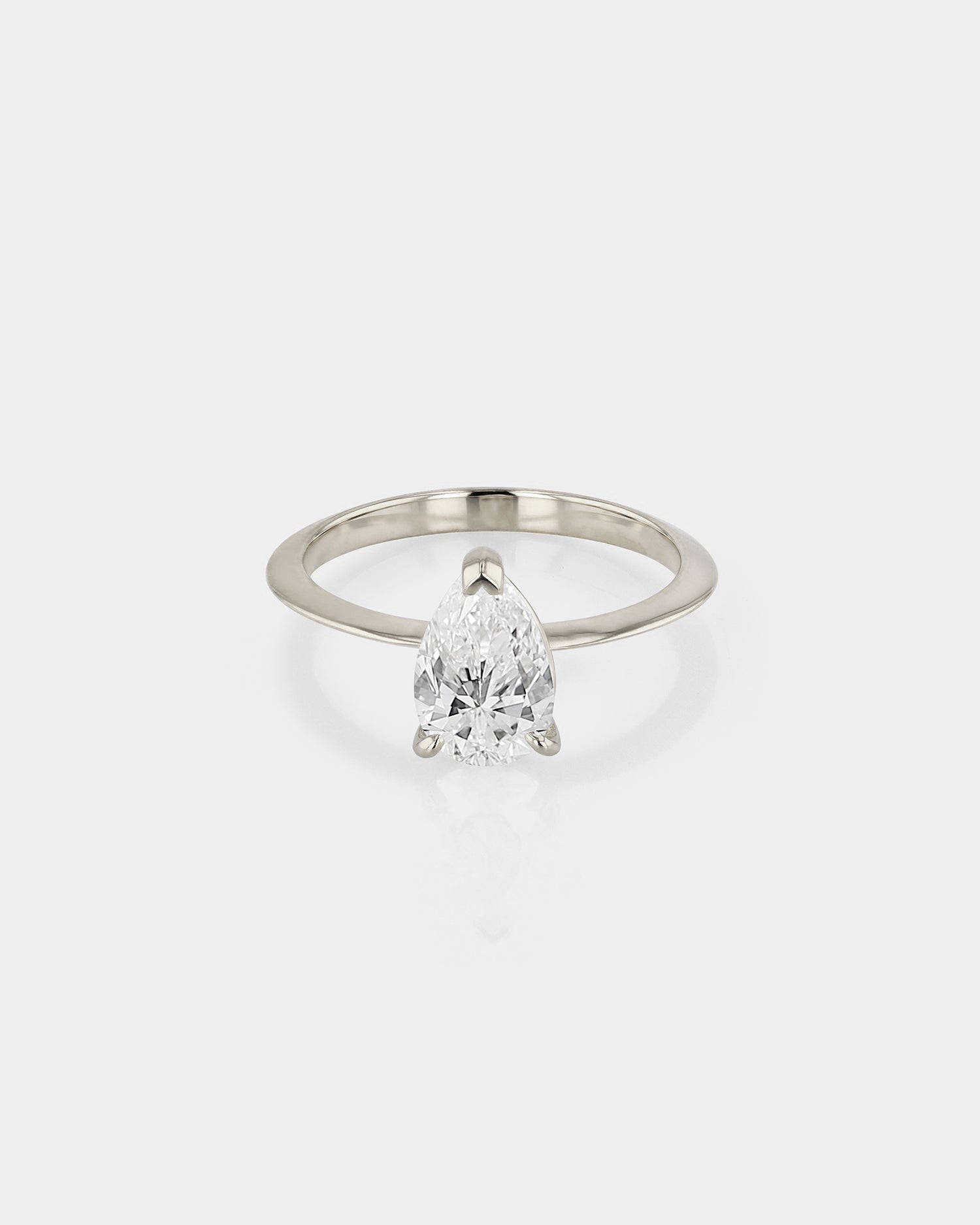 1.01 CT Pear Lab Grown Diamond Solitaire Engagement Ring