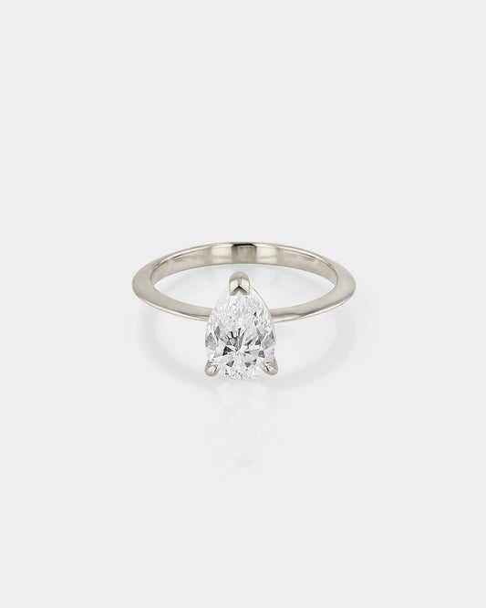 1.01 CT Pear Lab Grown Diamond Solitaire Engagement Ring