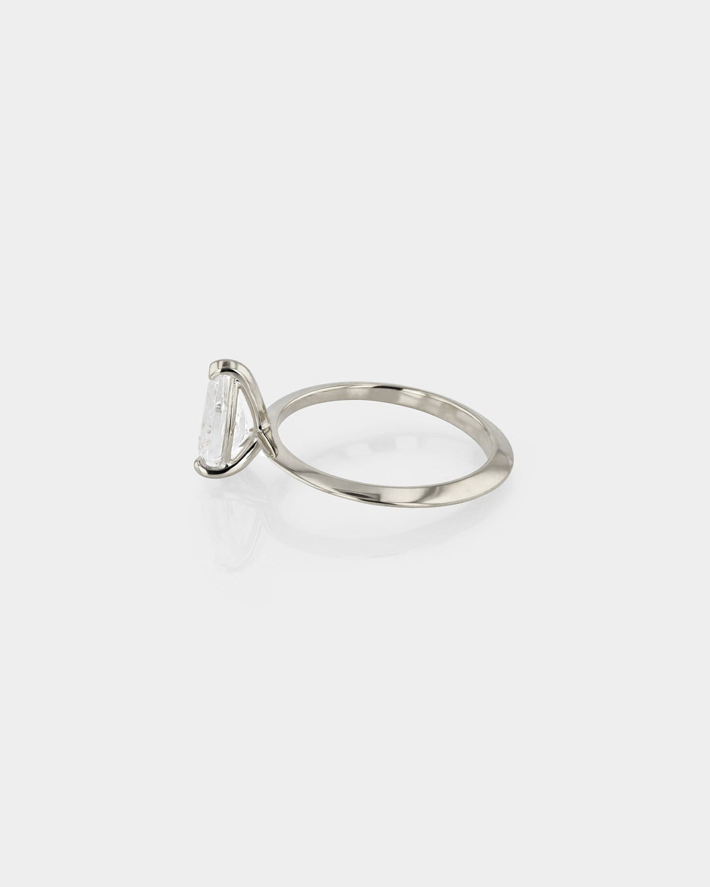 1.01 CT Pear-Cut Lab Grown Diamond Solitaire Engagement Ring 9
