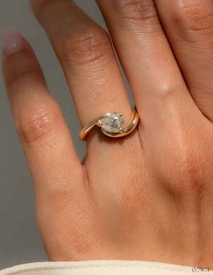 Solitaire-Oval Lab Grown Diamond Engagement Ring
