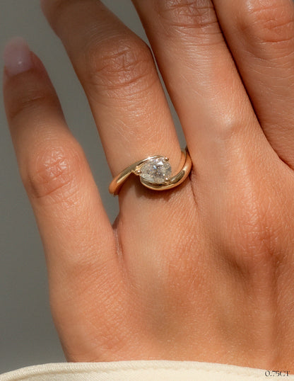 Solitaire-Oval Lab Grown Diamond Engagement Ring