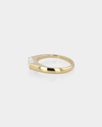 1.01 CT Pear Lab Grown Diamond Solitaire Ring in Gold 2