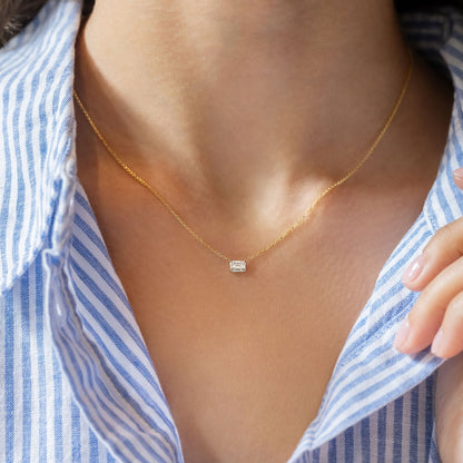 Solitaire- 1.0 CT Oval Lab Grown Diamond Necklace