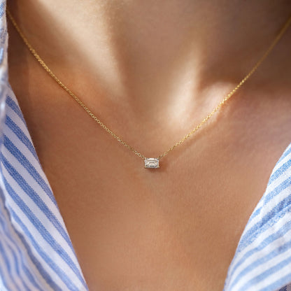Solitaire- 1.0 CT Oval Lab Grown Diamond Necklace