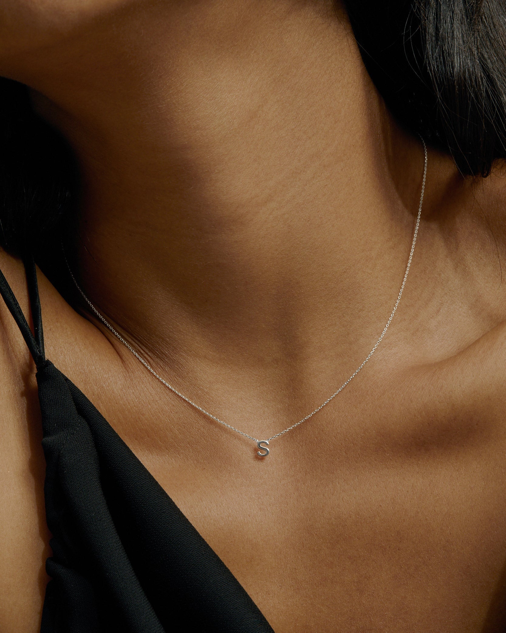 Simple Initial Chain Letter Necklace 27