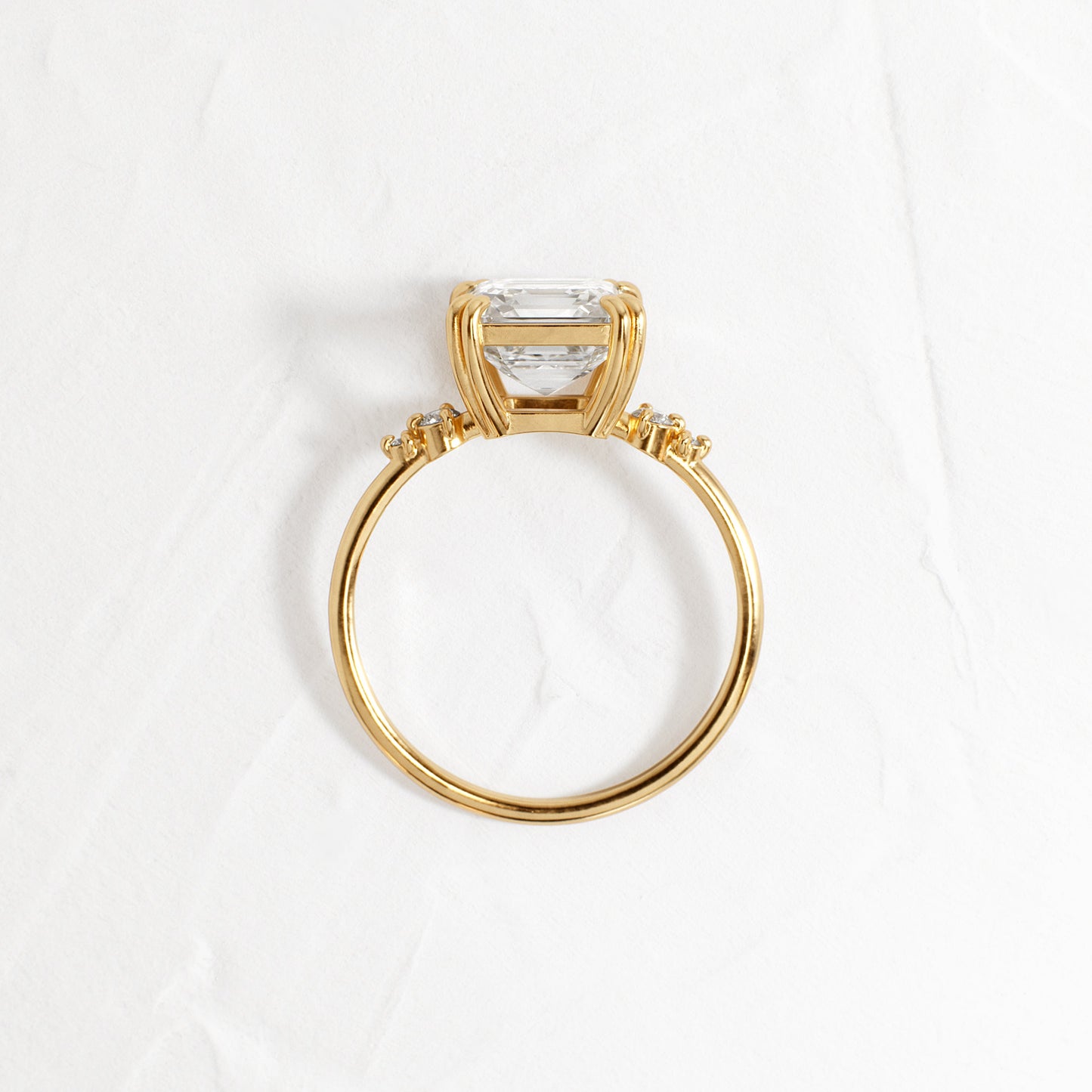 Cluster-Asscher Lab Grown Diamond Engagement Ring