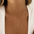 Load image into Gallery viewer, Elegant Silver Initial "A" Pendant Necklace
