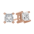 Load image into Gallery viewer, 2.0 TCW Princess Cut Lab-Grown Diamond Stud Earrings in Gold
