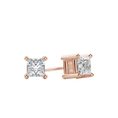 Load image into Gallery viewer, 2.0 TCW Princess Cut Lab-Grown Diamond Stud Earrings in Gold
