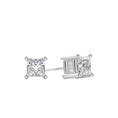 Load image into Gallery viewer, 2.0 TCW Princess Cut Lab-Grown Diamond Stud Earrings in Gold
