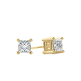 Load image into Gallery viewer, 2.0 TCW Princess Cut Lab-Grown Diamond Stud Earrings in Gold
