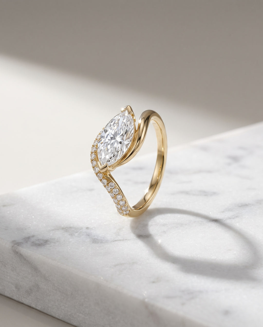 Solitaire Cathedral- 1.8 CT Cushion Lab Grown Diamond Wedding Band