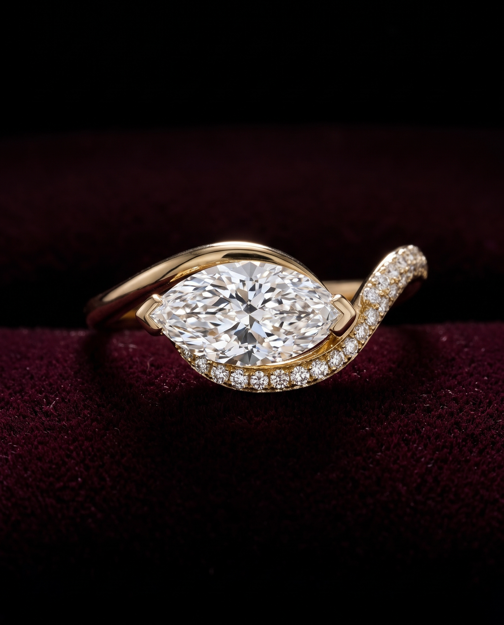 Solitaire Cathedral- 1.8 CT Cushion Lab Grown Diamond Wedding Band