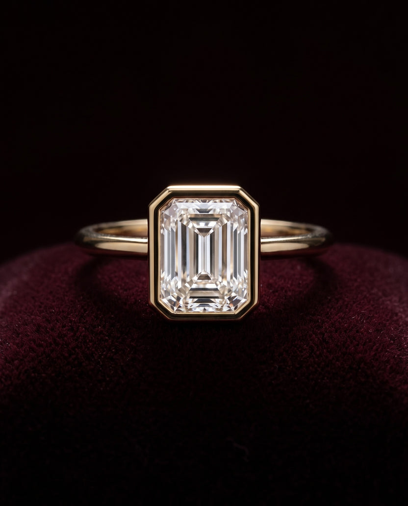 Solitaire Cathedral- 1.8 CT Cushion Lab Grown Diamond Wedding Band