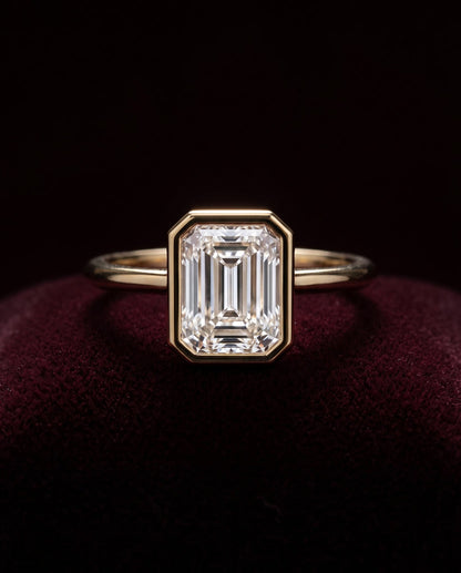 Solitaire Cathedral- 1.8 CT Cushion Lab Grown Diamond Wedding Band