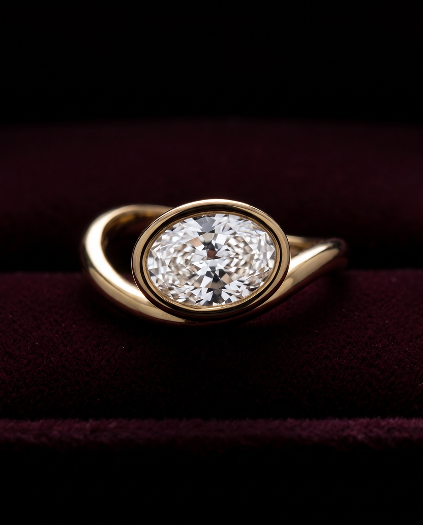 Solitaire Cathedral- 1.8 CT Cushion Lab Grown Diamond Wedding Band
