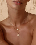 Load image into Gallery viewer, 0.20 TCW Round Diamond Solid Gold Necklace with Engraved Pendant
